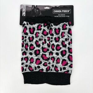 Canada Pooch NWT Pink Leopard Print Knit Dog Snood, Large